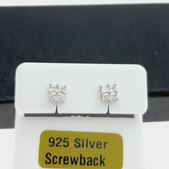 925 sterling silver luxury CZ earrings for women/girls, Best for RJUS2161 - Picture 8 of 11